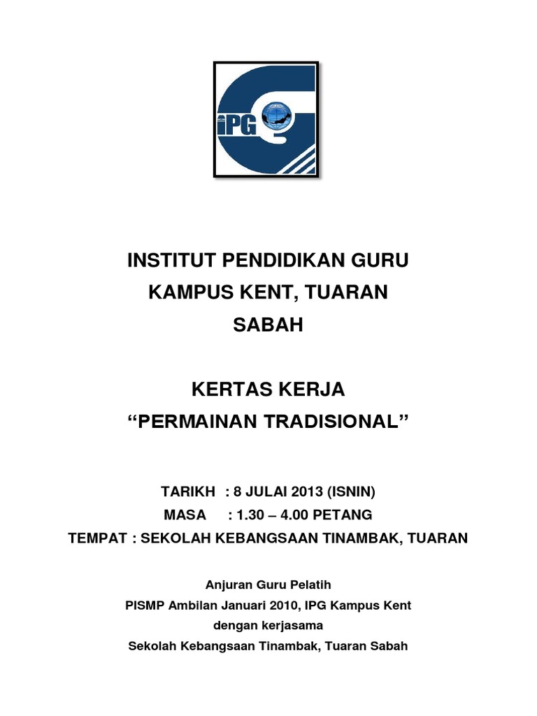 Kertas Kerja Permainan Tradisional - Contoh Descriptive Text Tentang Permainan Tradisional