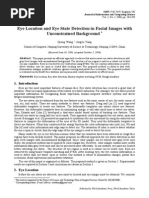 Eye Location and Eye State Detection in Facial Images With Unconstrained Background