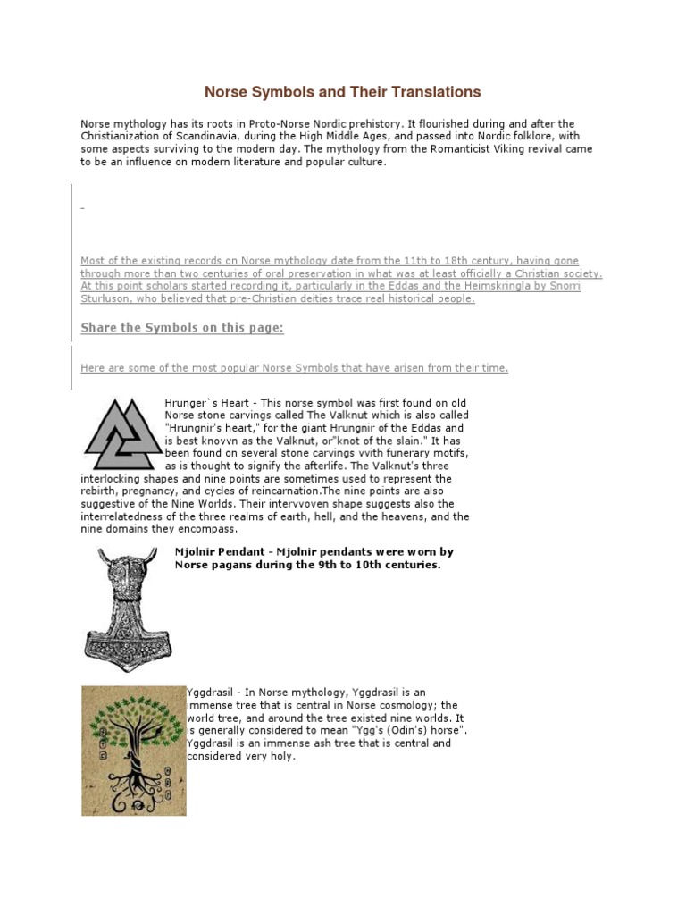 Norse Symbols and Their Translations | PDF | Norse Mythology | Viking Age, image size:768x1024