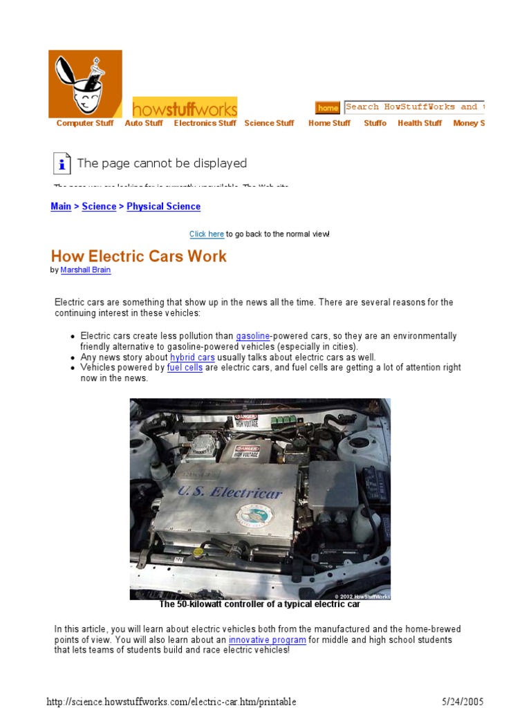 How Electric Cars Work PDF