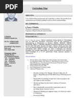 Curriculum Vitae: 6 Years 4 Months