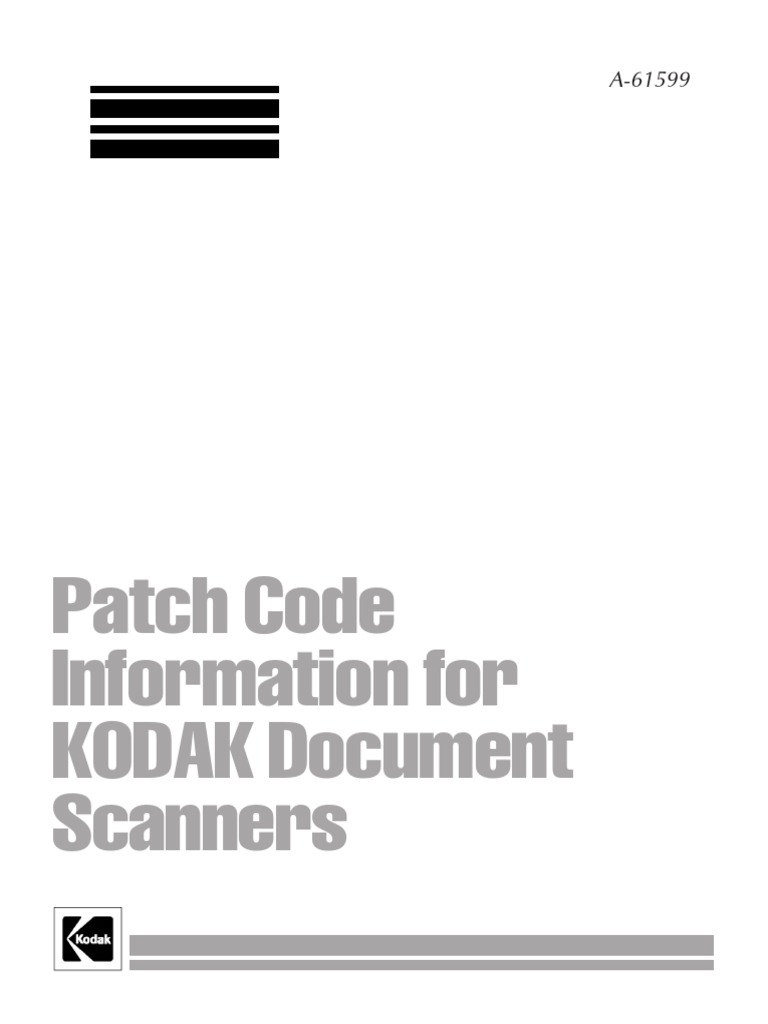 Patchcodes For Kodak Scanners | PDF | Image Scanner | Media Technology