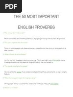 The 50 Most Important English Proverbs