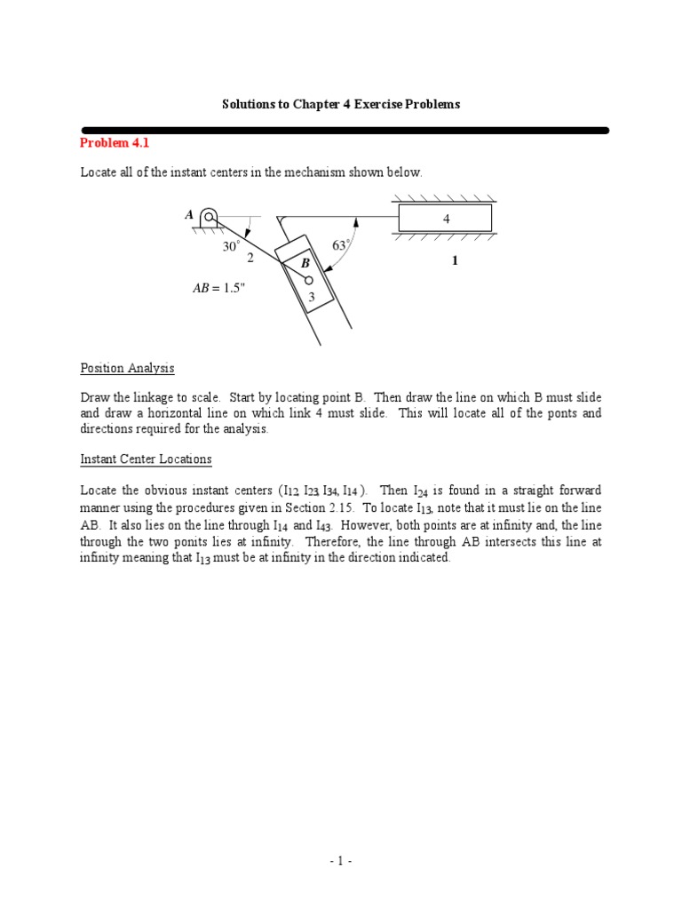 Problem 4 1 Solutions To Chapter 4 Exercise Problems Pdf Velocity