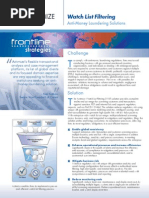 Fs Nice Actimize Brochure - Watch List Filtering Solution