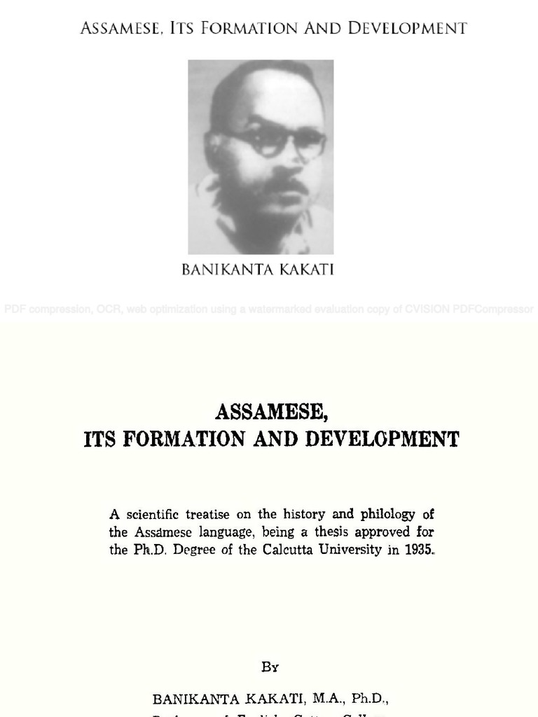 Assamese Its Formation and Development PDF Portable Document Format