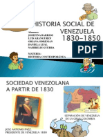 Historia Social de Venezuela 1830-1850