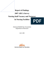 3 Report of Findings 2007 AHCA Survey Nursing Staff Vacancy and Turnover