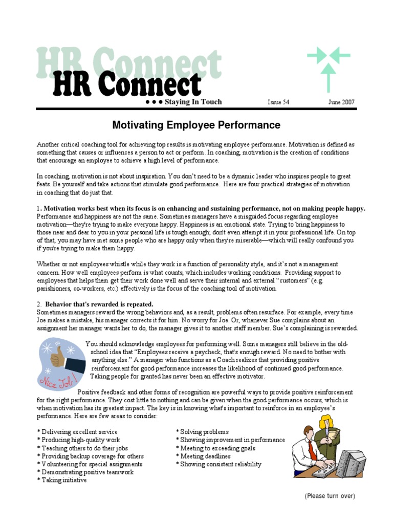 Motivating Employee Performance: Staying in Touch | PDF