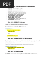 Some of The Most Important SQL Commands