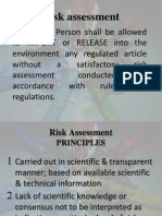 Risk Assessment: Policy: NO Person Shall Be Allowed