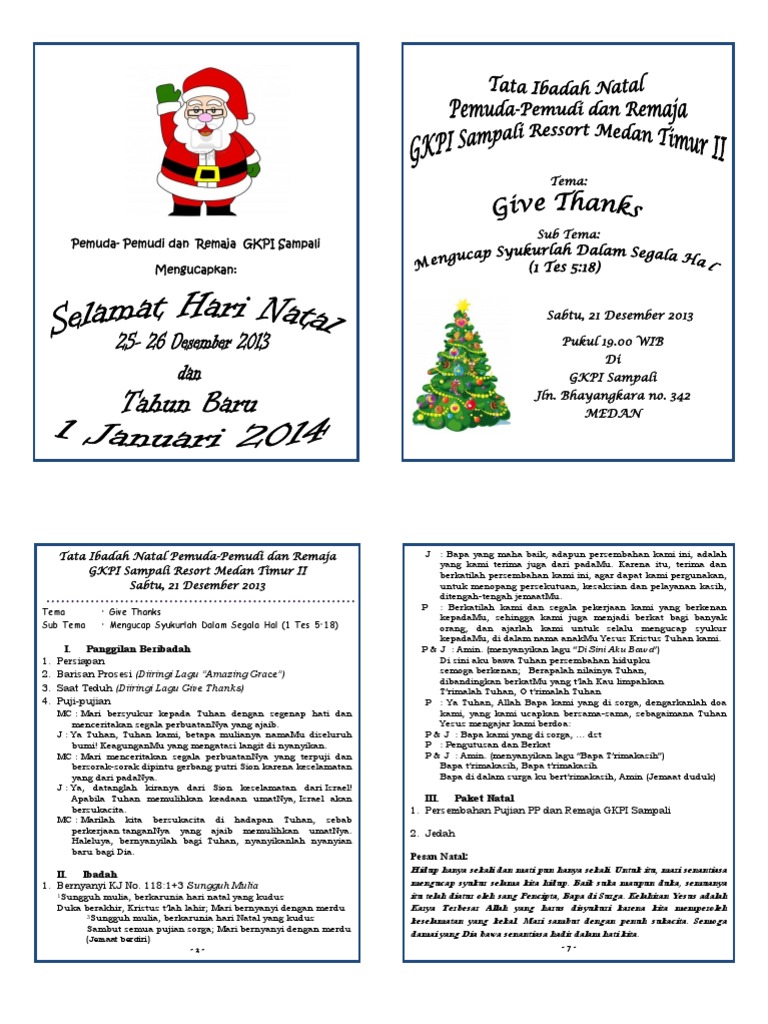 Contoh Undangan Natal Pemuda Remaja - contoh undangan natal - wood scribd indo : Susunan acara ...
