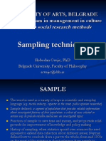 Research Methods - Sampling Techniques