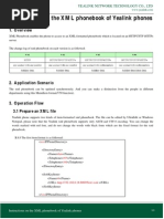 T2X-Instructions On The XML Phonebook of Yealink Phones-V1.0