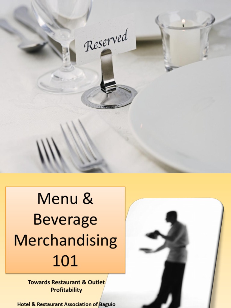 Menu & Beverage Merchandising Essentials | PDF | Menu | Drink