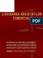 Lichidarea Societăţilor Comerciale Ca Persoane Juridice