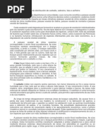 Mapas de distribución de faias, carballos, sobreiras e aciñeiras