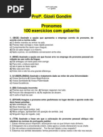 Download 100_EXERCICIOS_PRONOMES_COM GABARITO Prof Gizeli Costa wwwgizelitk by Gizeli Costa SN20097884 doc pdf