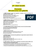 100_EXERCICIOS_PRONOMES_COM GABARITO Profª. Gizeli Costa [www.gizeli.tk]