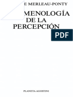 Merleau-Ponty -Fenomenologia de la percepción