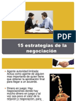 15 Estrategias de La Negociación