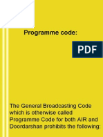 Broadcasting Codes of AIR/DD