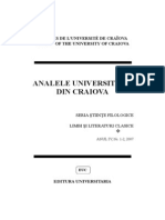 Analele Univ Cv-limbi Si Literaturi Clasice Nr. 1-2.2007
