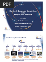 Multibody Dynamics Simulations With Abaqus From SIMULIA