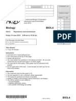 AQA Biology Paper