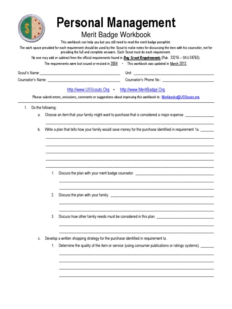 personal management workbook 11 Clarifications On Personal