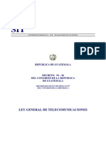 Ley General de Telecomunicaciones Guatemala