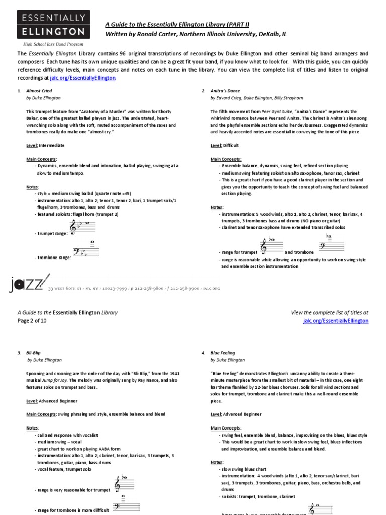 EE Guide | PDF | Saxophone | Trombone