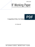 IMF - 2013 - Ratnovski - Competition Policy for Modern Banks