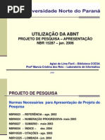 Unopar Abnt Projeto Pesquisa