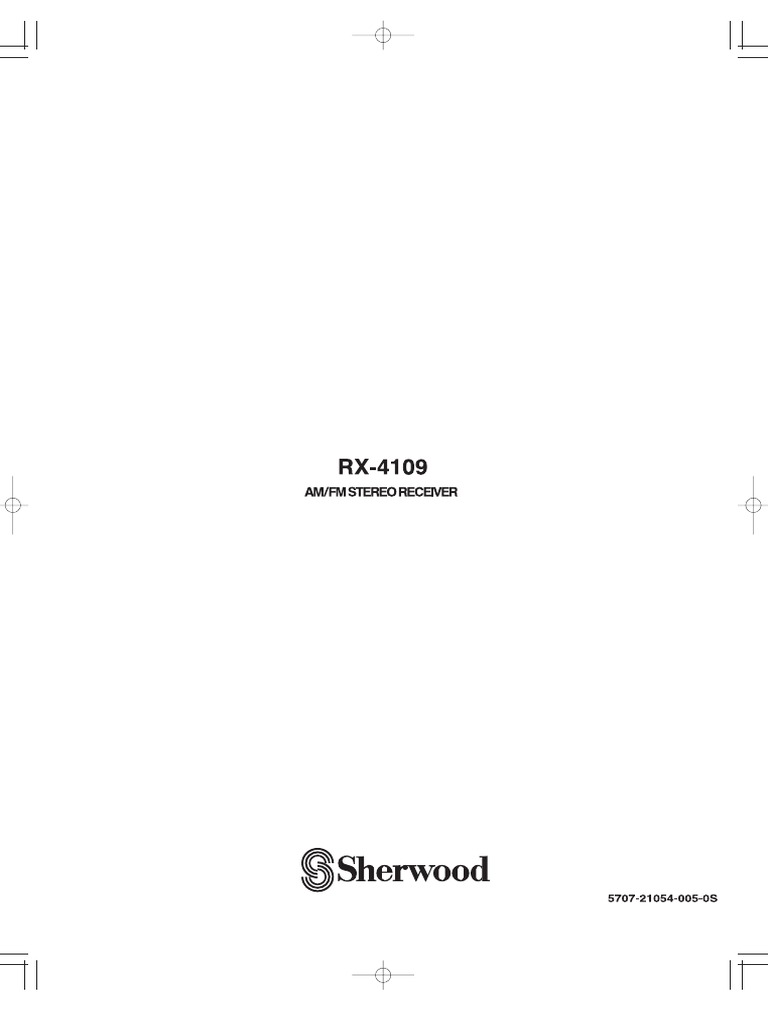 Sherwood RX-4109 Owners Manual | Ac Power Plugs And Sockets | Am
