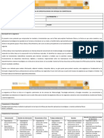 Tabla de Especificaciones FISICA I TE - FIS - 310511