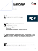 Planning Process Summary Page Template