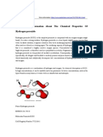 Some Basic Information About The Chemical Properties of Hydrogen Peroxide