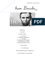 Abraham Lincoln: APUSH History - President Charts