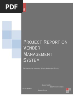 Download Project Report on Vender Management System by aasthas SN20106674 doc pdf