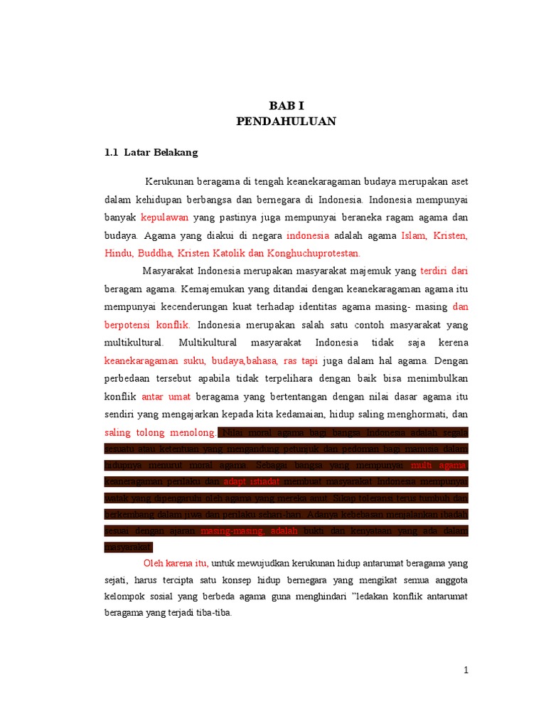 Kerukunan Antar Umat Beragama Doc