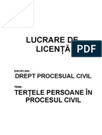 lucrare licenta - TERTELE PERSOANE IN PROCESUL CIVIV