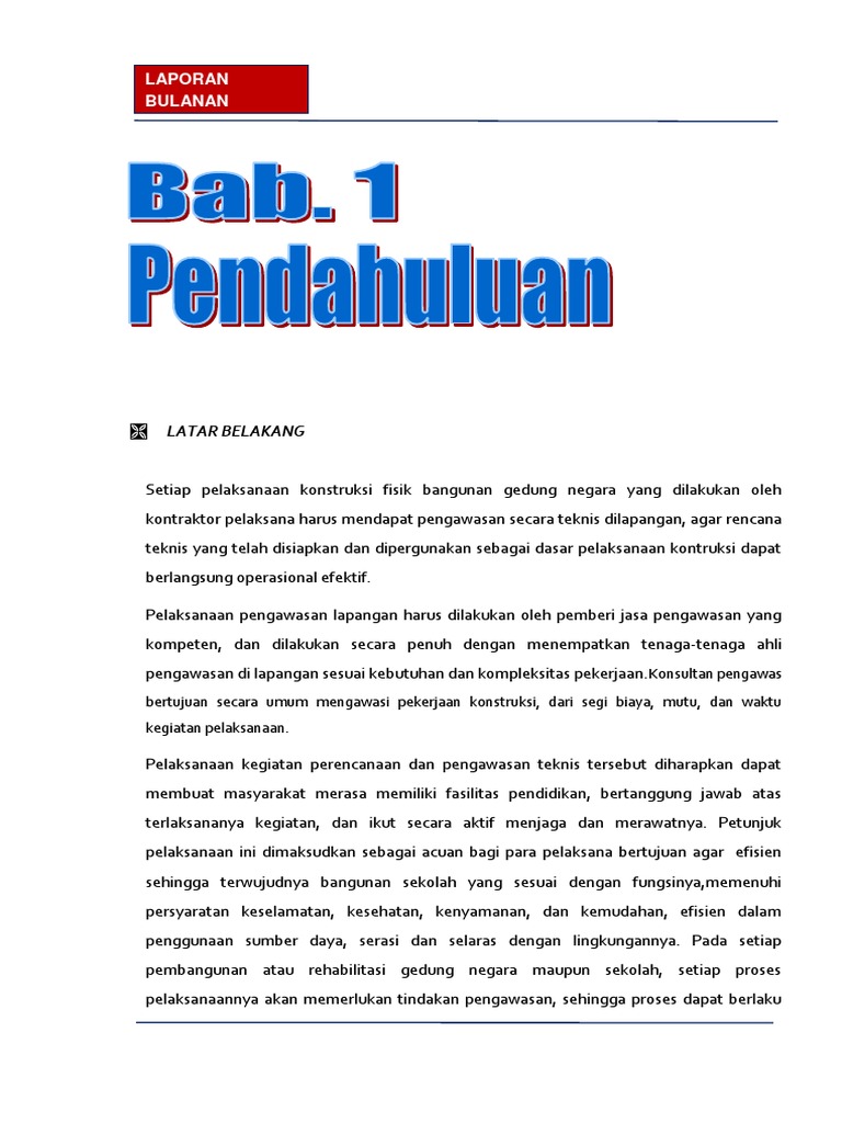 Laporan Kegiatan Bulanan