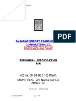 420kV shunt reactor technical specification