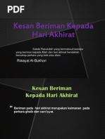 Kesan Beriman Kepada Hari Akhirat