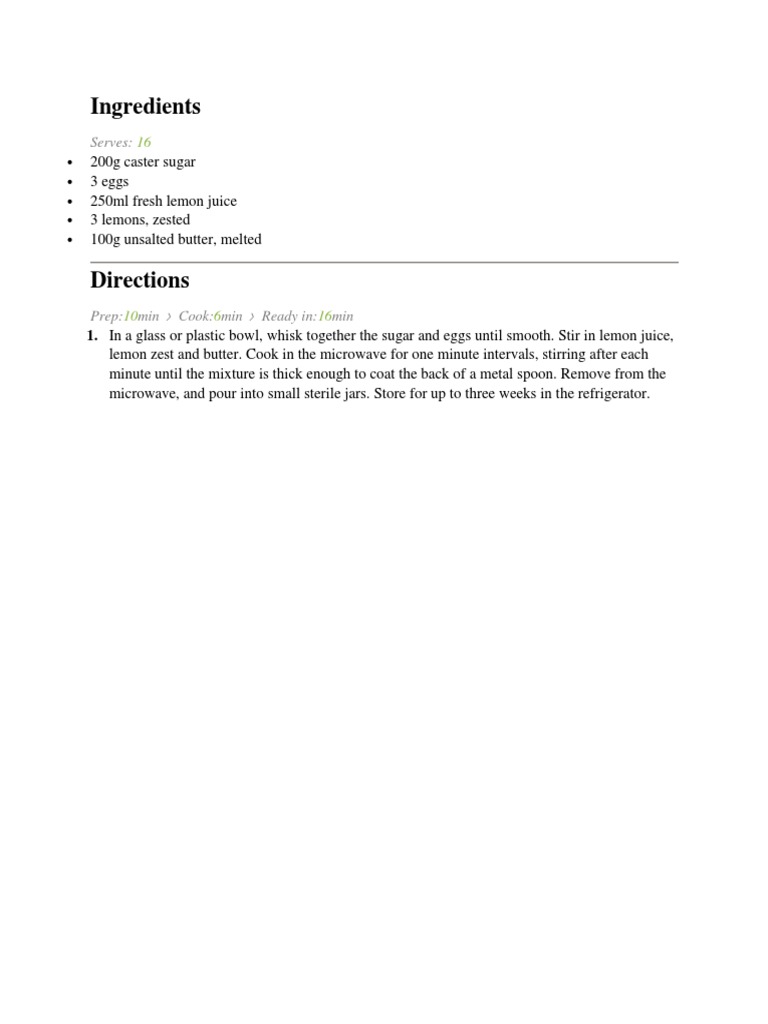 Lemon Curd | PDF