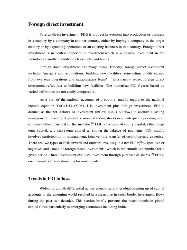 Main Project of Fdi | PDF | Foreign Direct Investment | Walmart