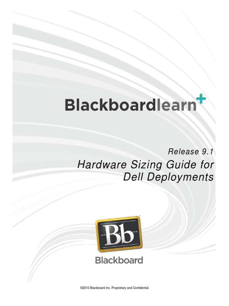 Blackboard Learn 9.1 Hardware Sizing Guide For Dell Deployments PDF
