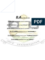 B.A Sec-2009 Taim Table