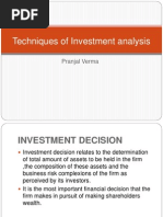 Techniques of Investment Analysis